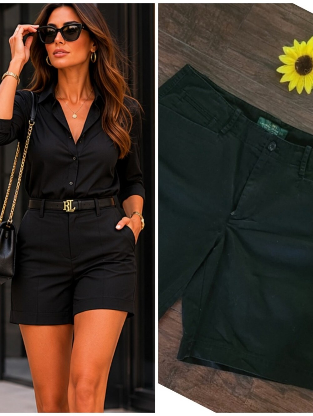 LAUREN RALPH LAUREN BLACK JEANS SHORTS.🖤♠️